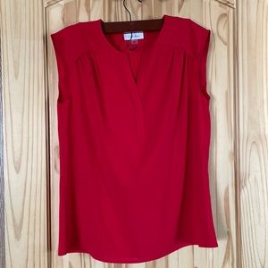 Calvin Klein red sleeveless dress shirt. Size medium